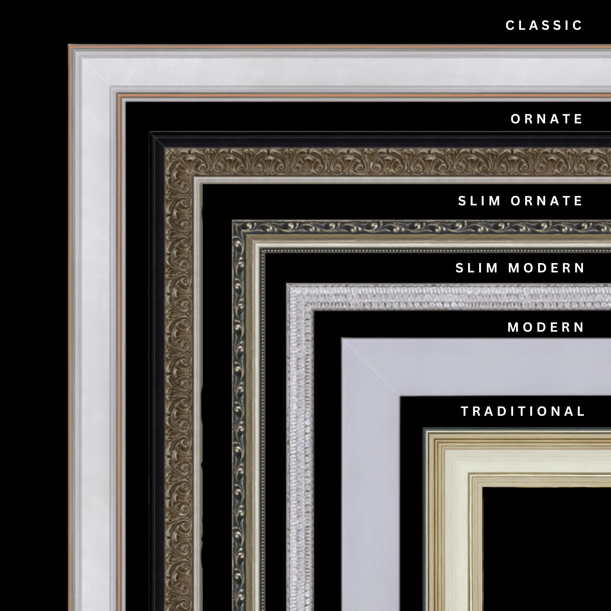Silver 24x39 Picture Frame Ornate Traditional Classic Antique