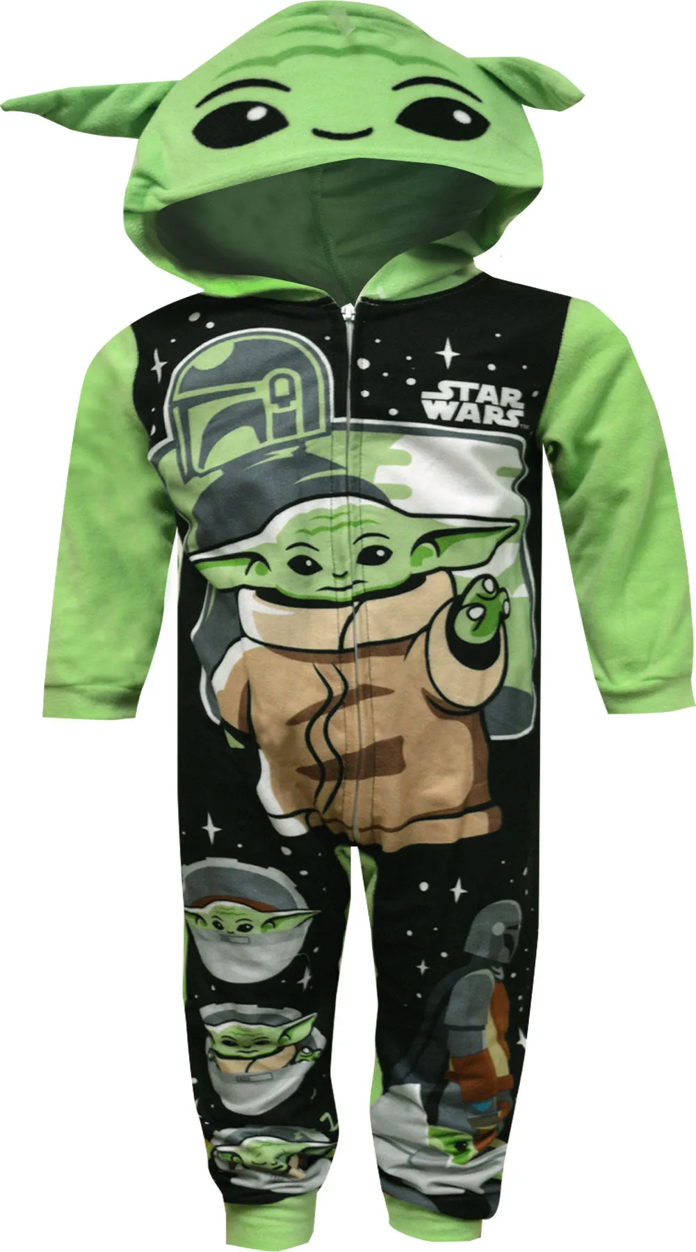 Star Wars Mandalorian Grogu Hooded One Piece Pajama
