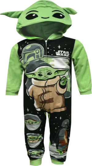 Star Wars Mandalorian Grogu Hooded One Piece Pajama