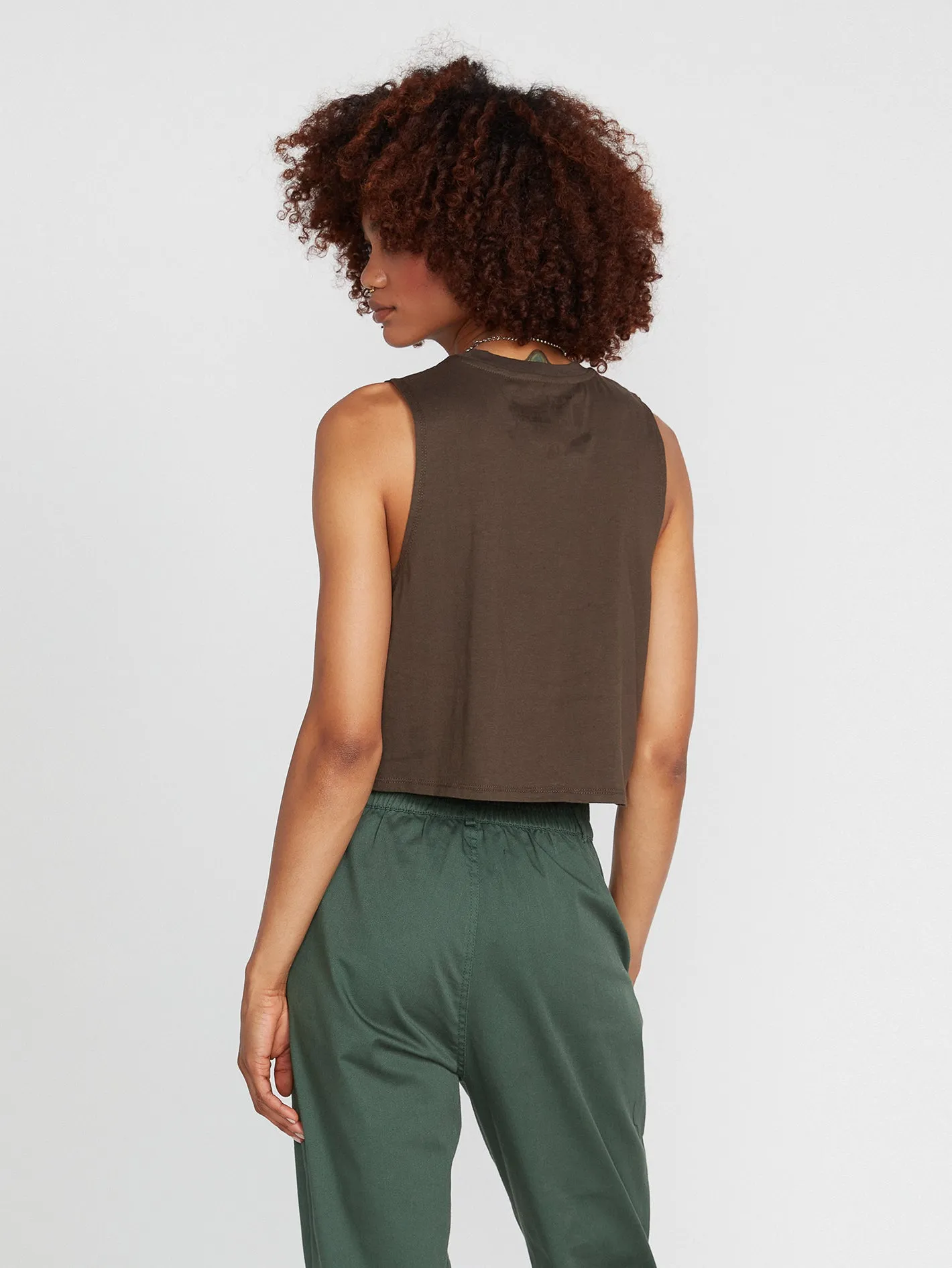 Stone Hour Crop Tank - Espresso