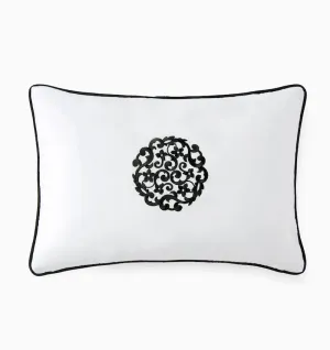 Storia White and Black Decorative Pillow by Sferra