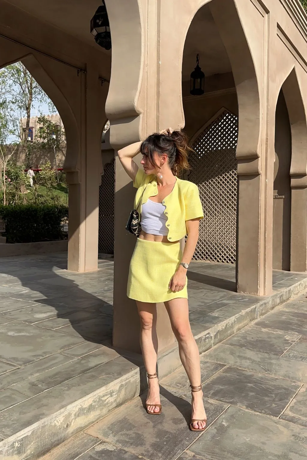 Sunday Yellow Cropped Jacket