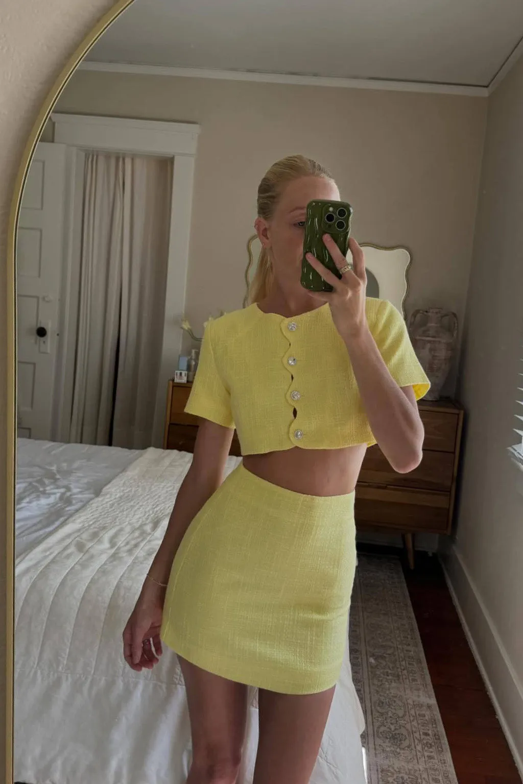 Sunday Yellow Cropped Jacket