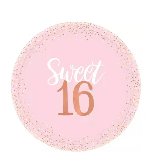 Sweet 16 Pink Lunch Plates | 8ct