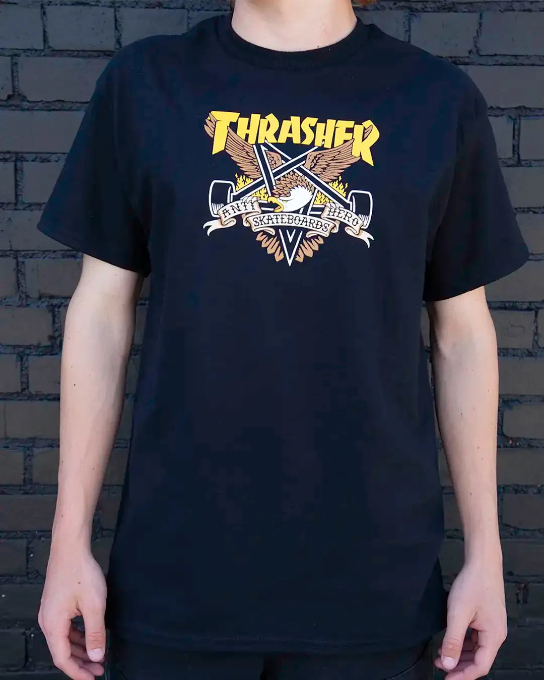 Thrasher x Anti-Hero Eaglegram T-Shirt Black