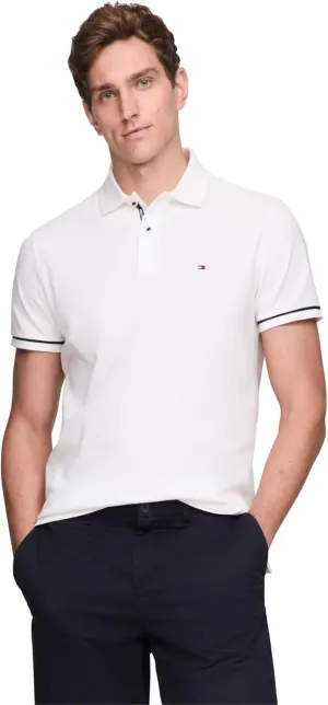 Tommy Hilfiger Men's Short Sleeve Casual Polo Shirts in Regular Fit with Stretch and Cuff Designs