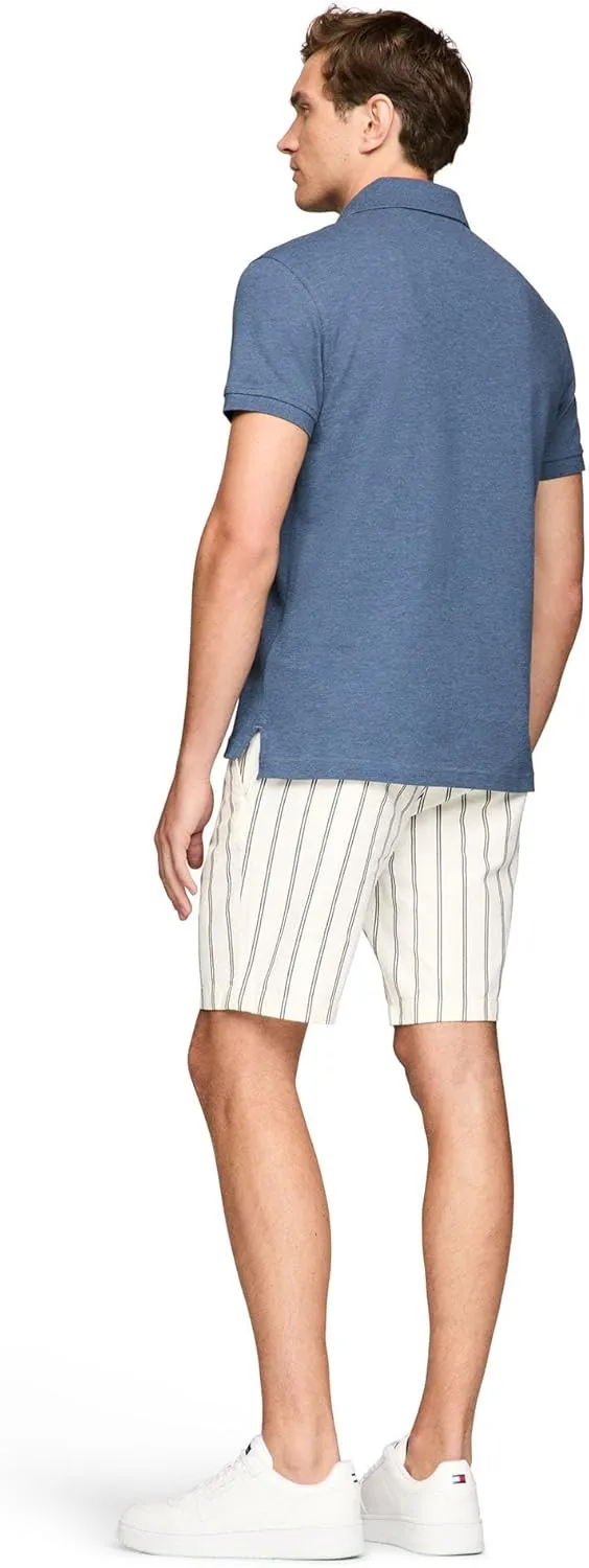 Tommy Hilfiger Men's Short Sleeve Polo Shirts in Classic Fit with Stretch and Organic Pique Cotton