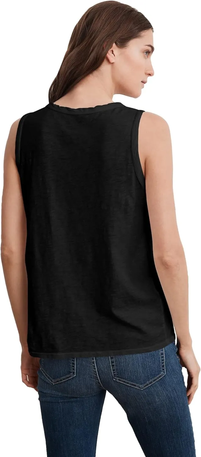 Velvet by Graham & Spencer Women's Taurus Cotton Slub Sleeveless Top