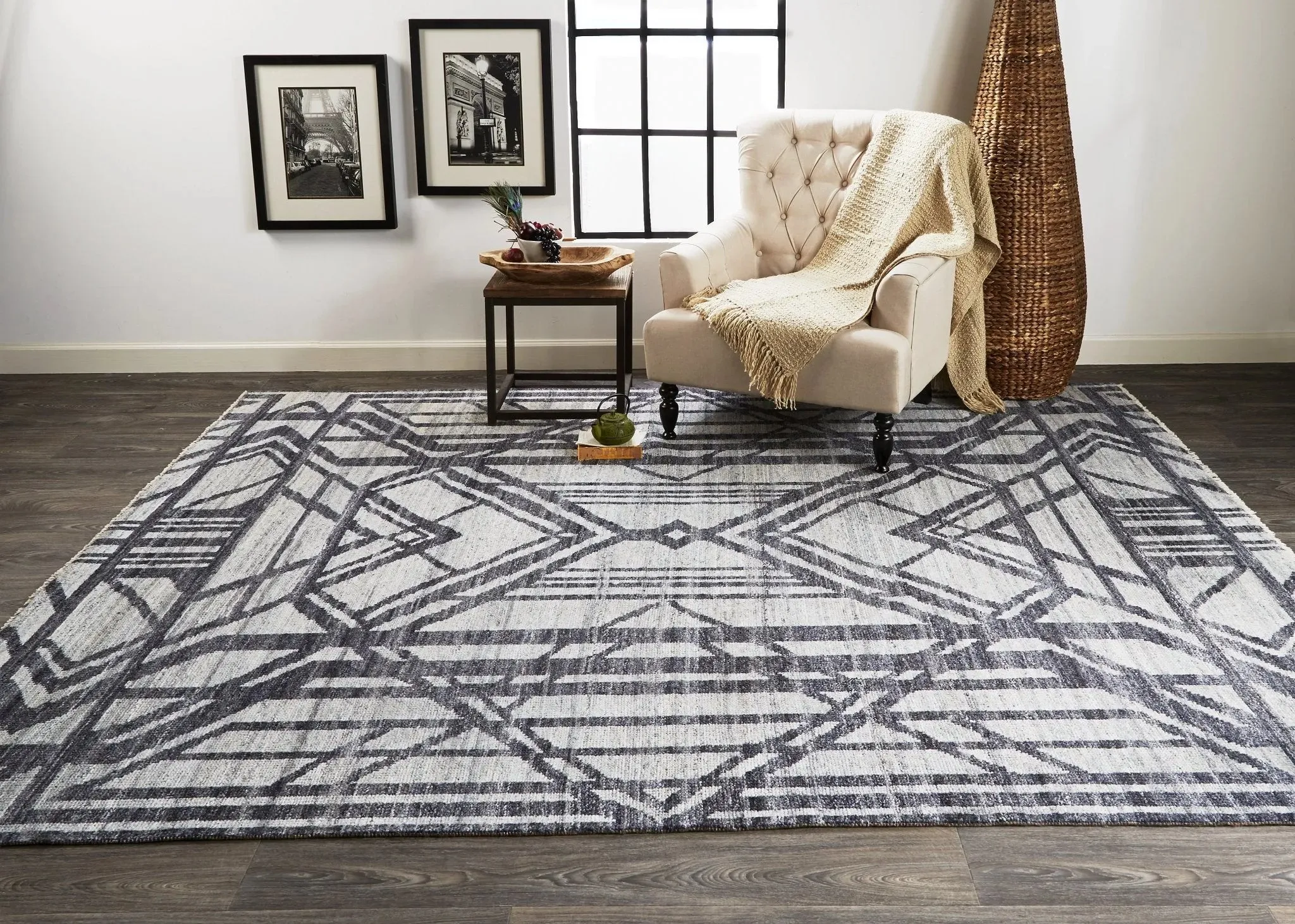 Vivien 8046554F Gray/Blue Rug