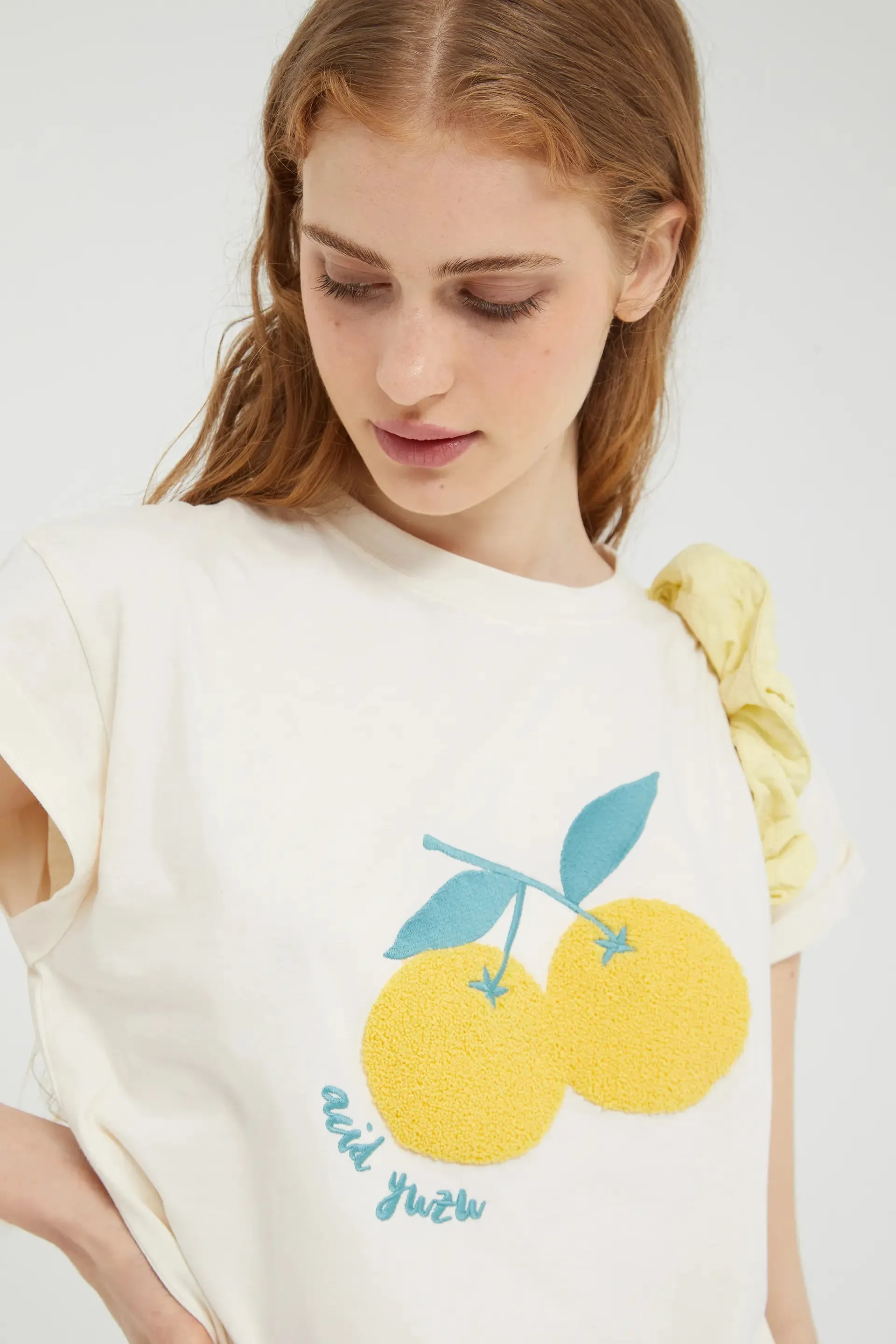White Yuzu short sleeve t-shirt