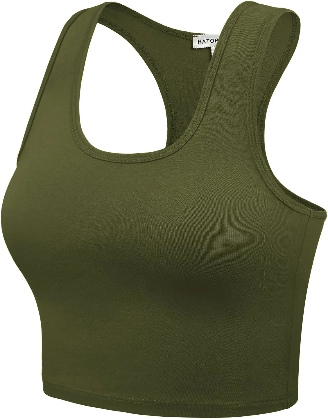 Women Sleeveless Racerback Crop Camisole Tank Tops Cotton Basic Shirts
