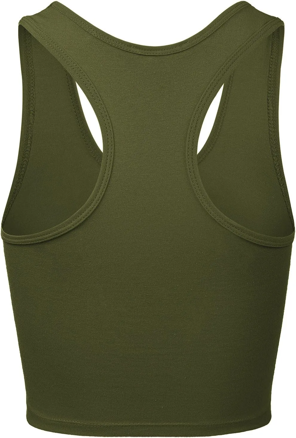 Women Sleeveless Racerback Crop Camisole Tank Tops Cotton Basic Shirts