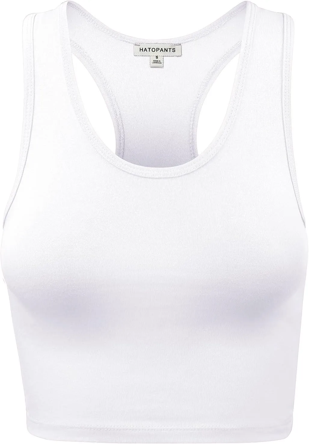 Women Sleeveless Racerback Crop Camisole Tank Tops Cotton Basic Shirts