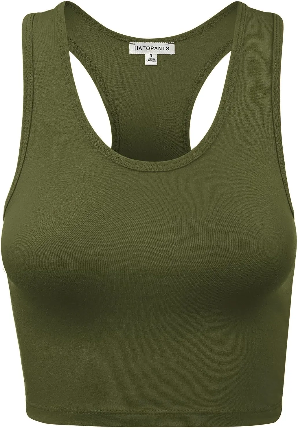 Women Sleeveless Racerback Crop Camisole Tank Tops Cotton Basic Shirts