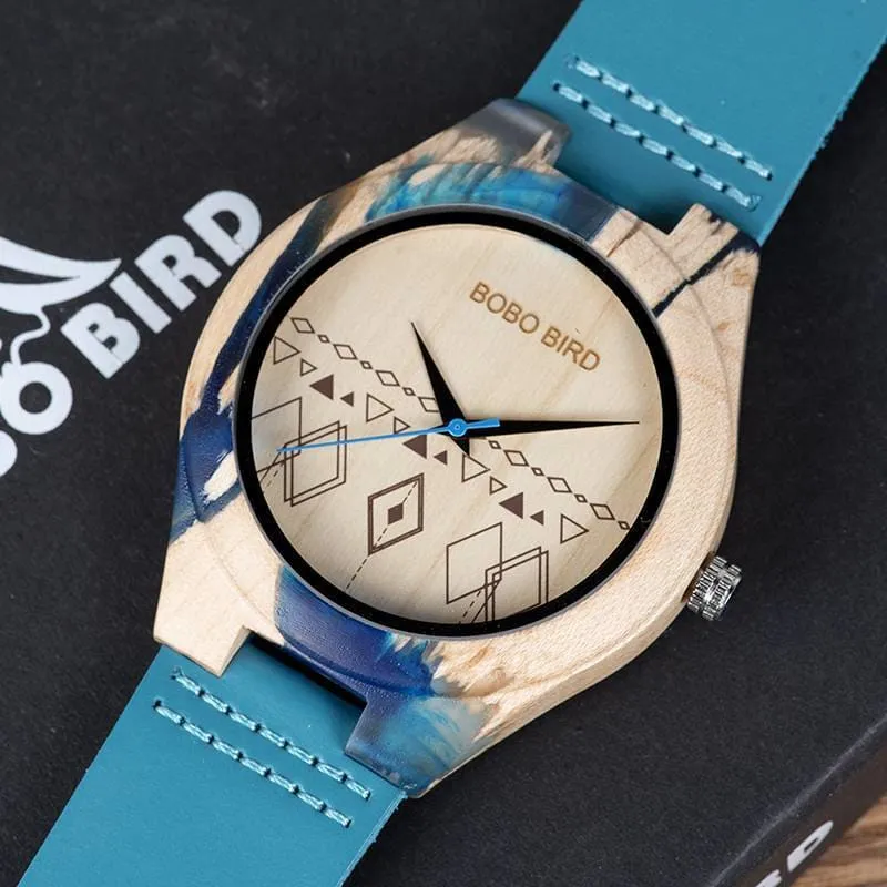 Women's Blue Genuine Leather Watch