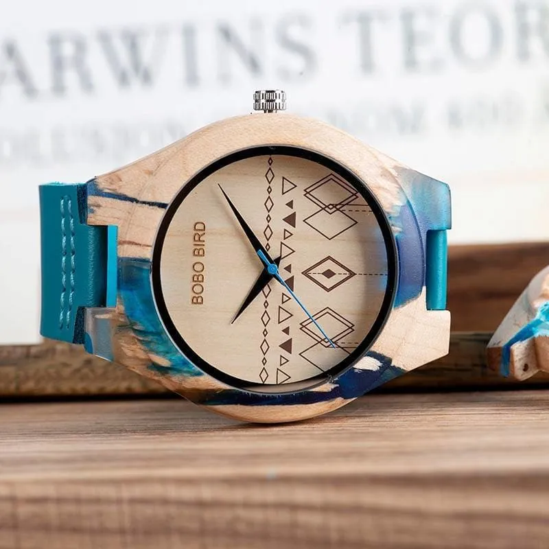 Women's Blue Genuine Leather Watch