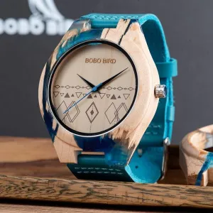 Women's Blue Genuine Leather Watch