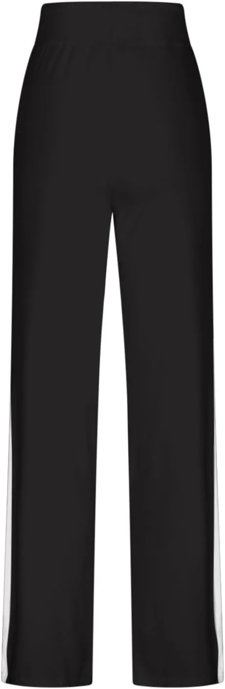 Women's Soft Modal Yoga Pants Plus Size High Waisted Workout Pant Dressy Casual Side Striped Flare Bootcut Trousers